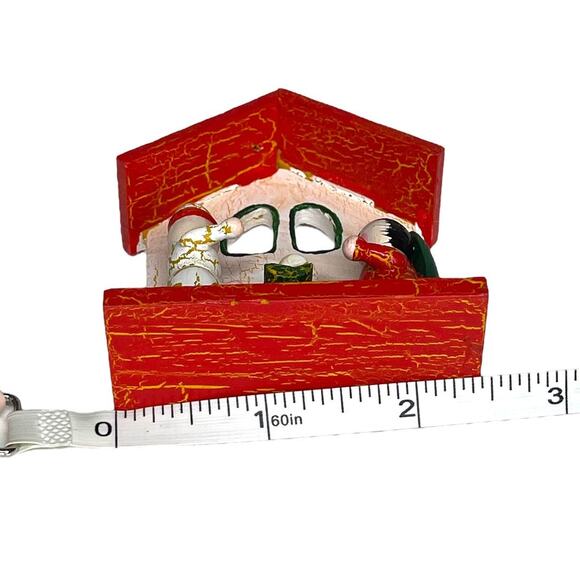 Vintage Wooden Nativity Scene Christmas Ornament - Picture 4 of 8